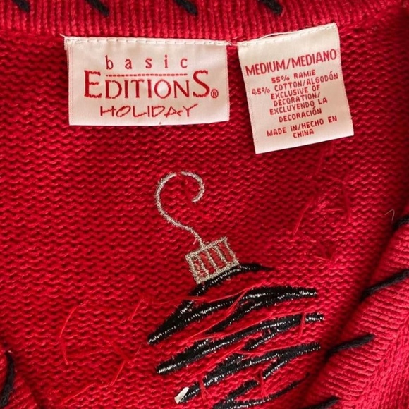 Beaded Christmas Red Sweater - Picture 5 of 8